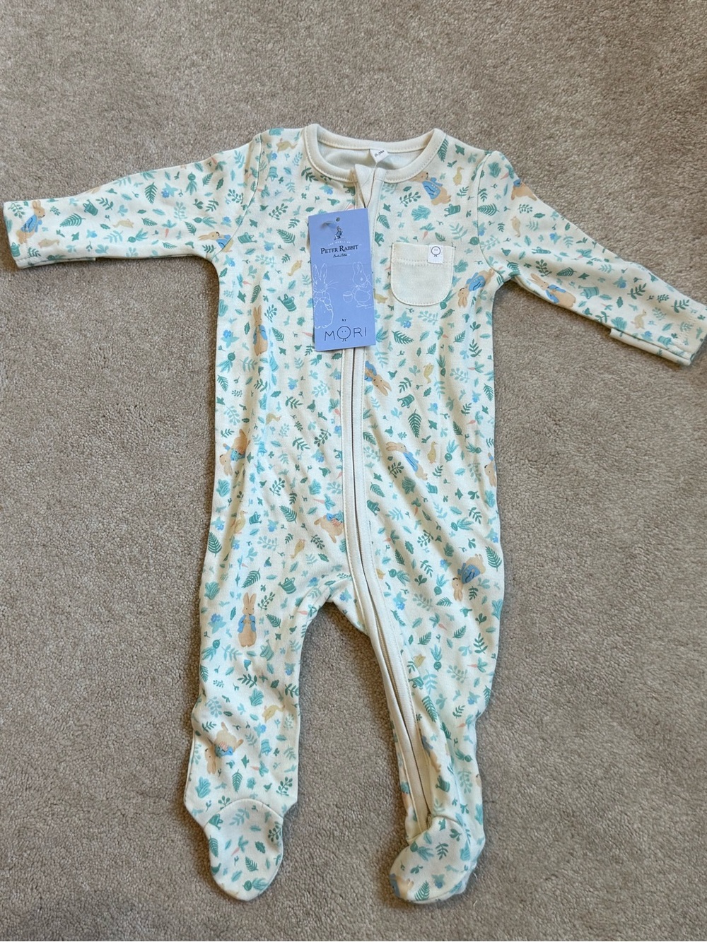 Peter rabbit - Mori Footed One-Piece Pajamas